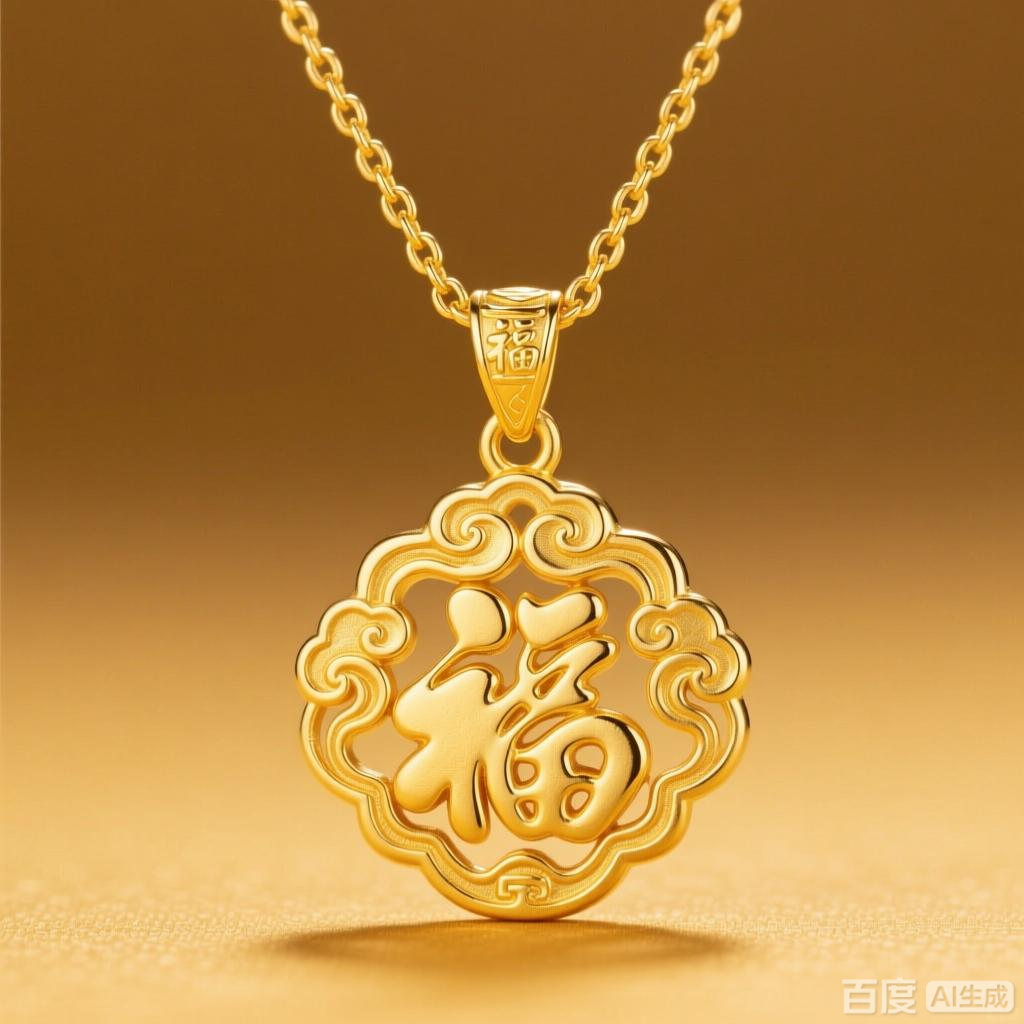 古法黄金福运项链